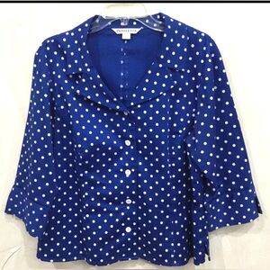 Pendleton Blue/ White  Polka Dot Button Down Shirt